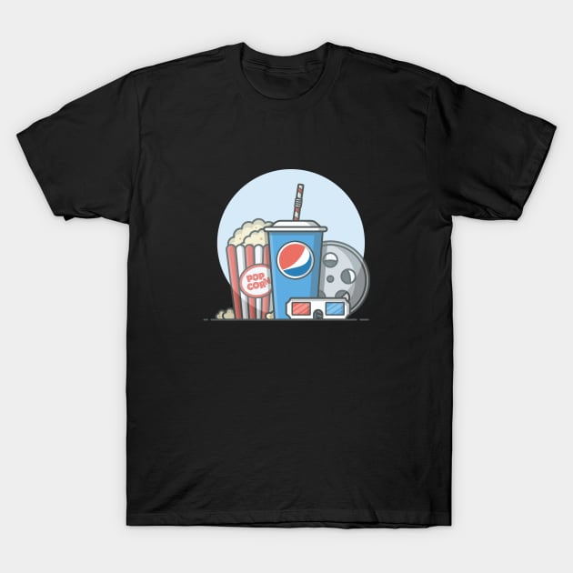 Popcorn, soda and roll film T-Shirt by Catalyst Labs